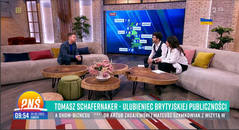 Tomasz Schafernaker w programie "Pytanie na śniadanie", 24 lutego 2024 r.