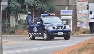 Ghana police patrol car