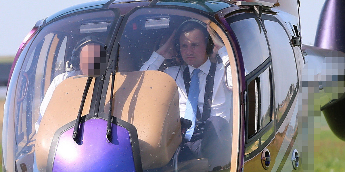Andrzej Duda lata helikopterem