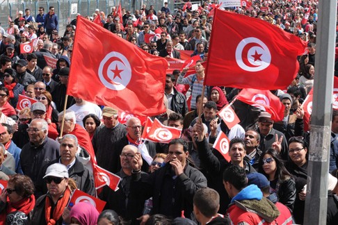 Tunezja Tunis protest przeciwko terroryzmowi