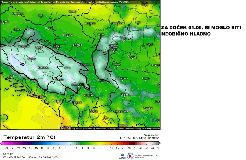 Marko Čubrilo je najavio hladno vreme za Prvi maj