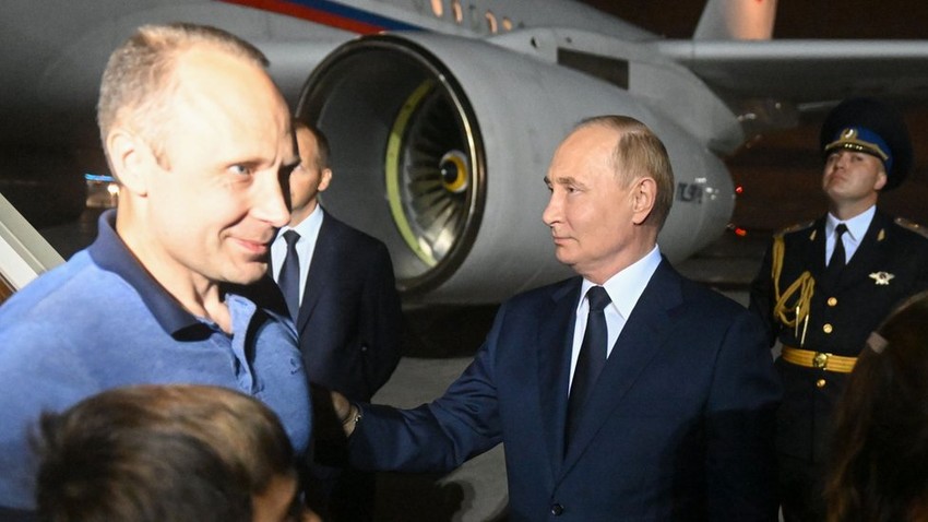 Povratak ruskih zarobljenika i ruski predsednik Vladimir Putin | Foto: EPA