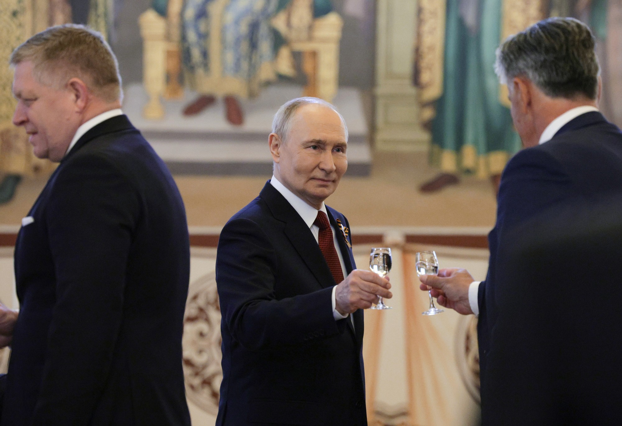 Premiér Robert Fico s Putinom v Moskve.