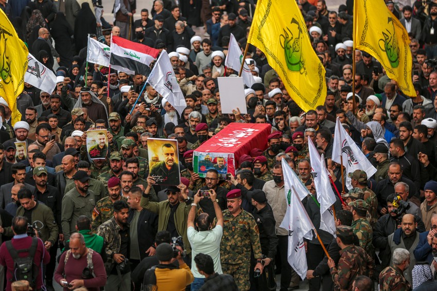 Sahrana Sajeda Razija Musavija u Nadžafu, Irak, 27. decembra