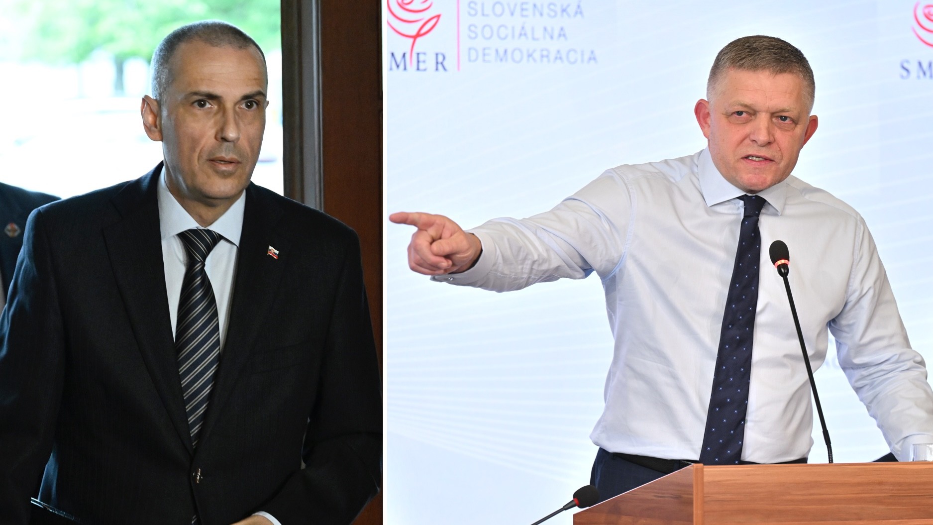 Maroš Žilinka a Robert Fico