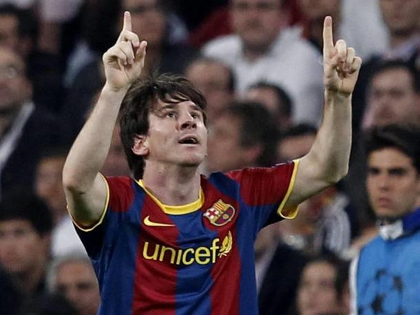 Real Barcelona 10 Leo Messi Radość