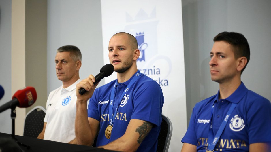 (od lewej) Radostin Stojczew, Bartosz Kurek i Michał Gogol. Szczecin, 4.10.2018 r.