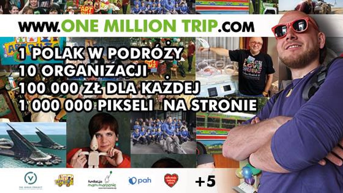 One Milion Trip, to projekt Władysława Labudy. Znany podróżnik, autor książki "Jak podróżować za darmo", wyruszył we wrześniu w kolejną podróż. Celem wyjazdu jest zarobienie miliona złotych. Cała kwota zostanie przeznaczona na cele charytatywne. Jedną z organizacji, którą wesprze Władysław Łabuda, jest Fundacja Mam Marzenie.