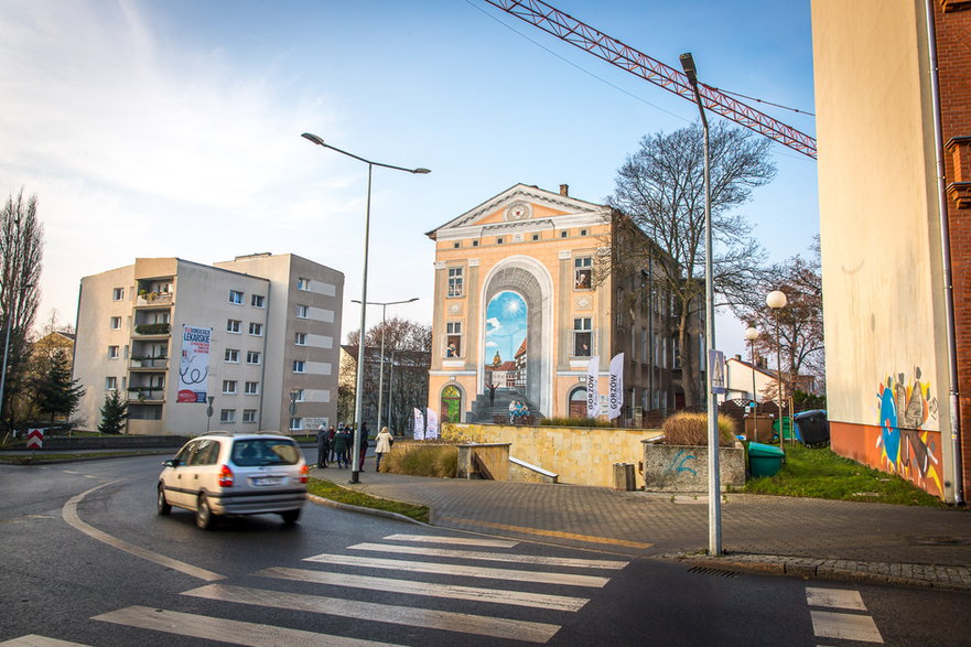 Trójwymiarowy mural przy Jagiełły fot. Urząd Miasta Gorzowa