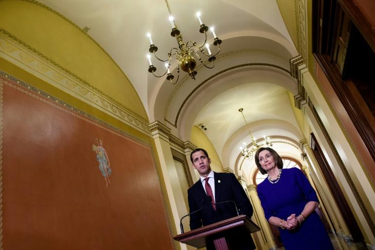 House Speaker Nancy Pelosi meets with Venezuelan opposition leader Juan Guaido at the US Capitol