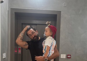 Ognjen Amidžić sa sinom