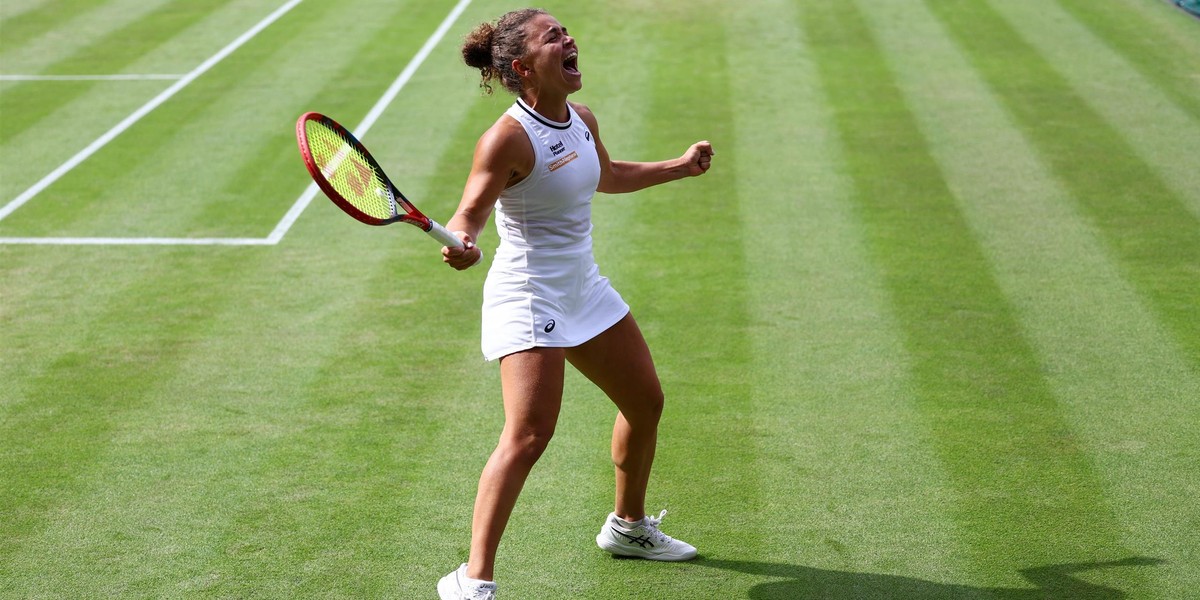 Jasmine Paolini w finale Wimbledonu.