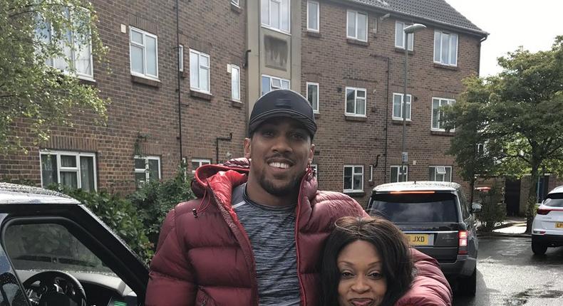 Anthony Joshua and his mum Yeta