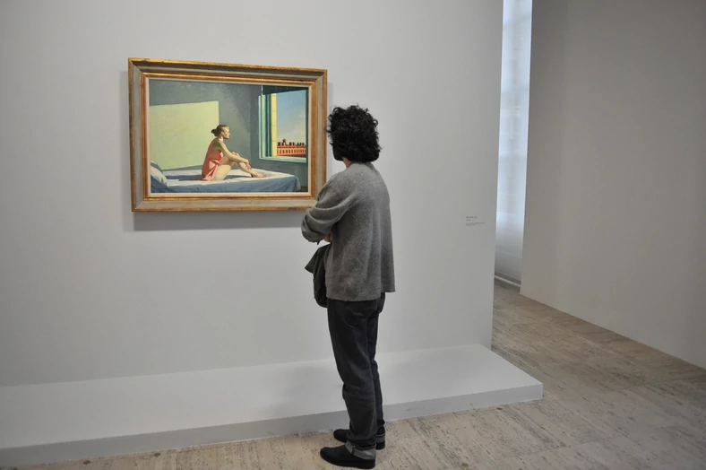 Obraz Edwarda Hoppera na wystawie w Grand Palais w Paryżu (2012)