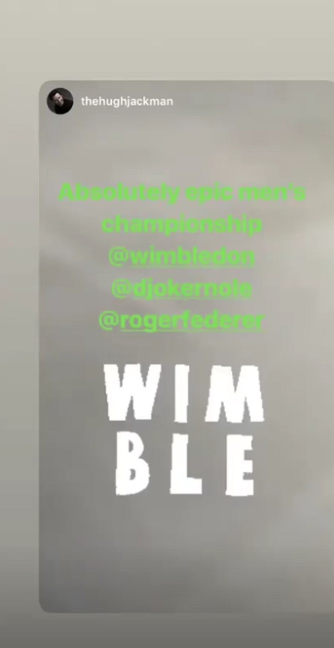 Hju Džekman na Instagramu