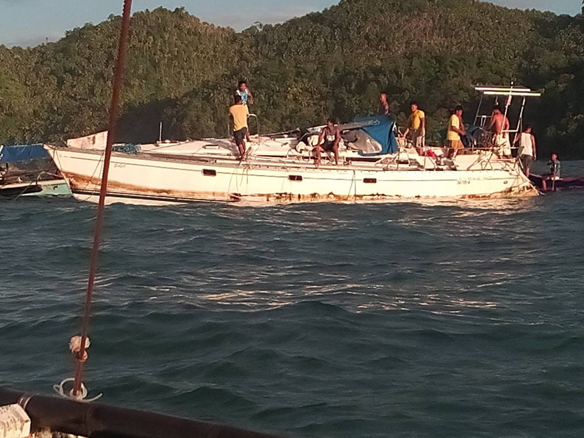 Jacht widmo przybił do wybrzeża Barobo na Filipinach 