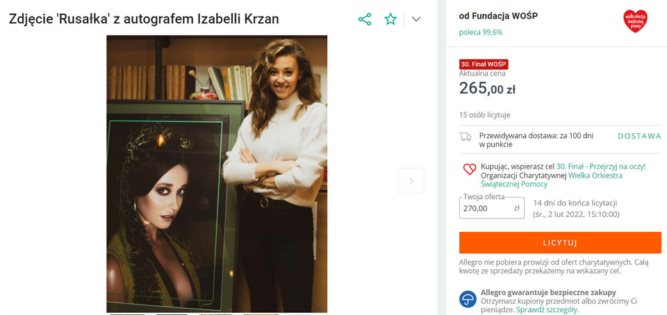 Izabella Krzan dla WOŚP