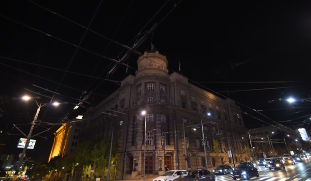 Zgrada vlade Srbije u mraku