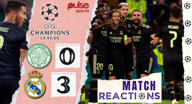 Real Madrid cruised to a 3-0 win over Celtic in the Champions League on Tuesday night