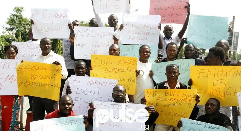 Youths protest killing of 4000 Nigerians in Southern Kaduna