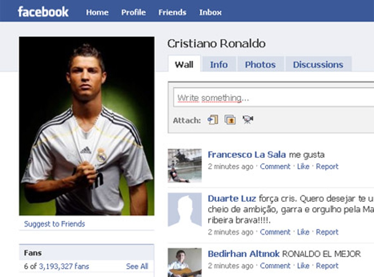 Ronaldo najpopularniejszy na Facebooku
