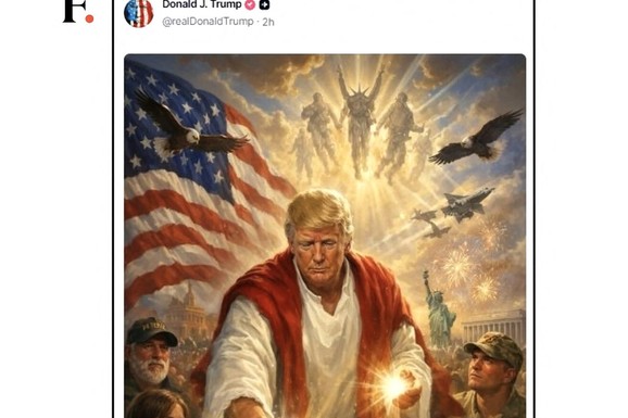 TRAMP KAO ISUS Objavio AI fotografiju, izbila bura: Izbrisao ju je nakon kritika, vadio se da je mislio da je na njoj DOKTOR!