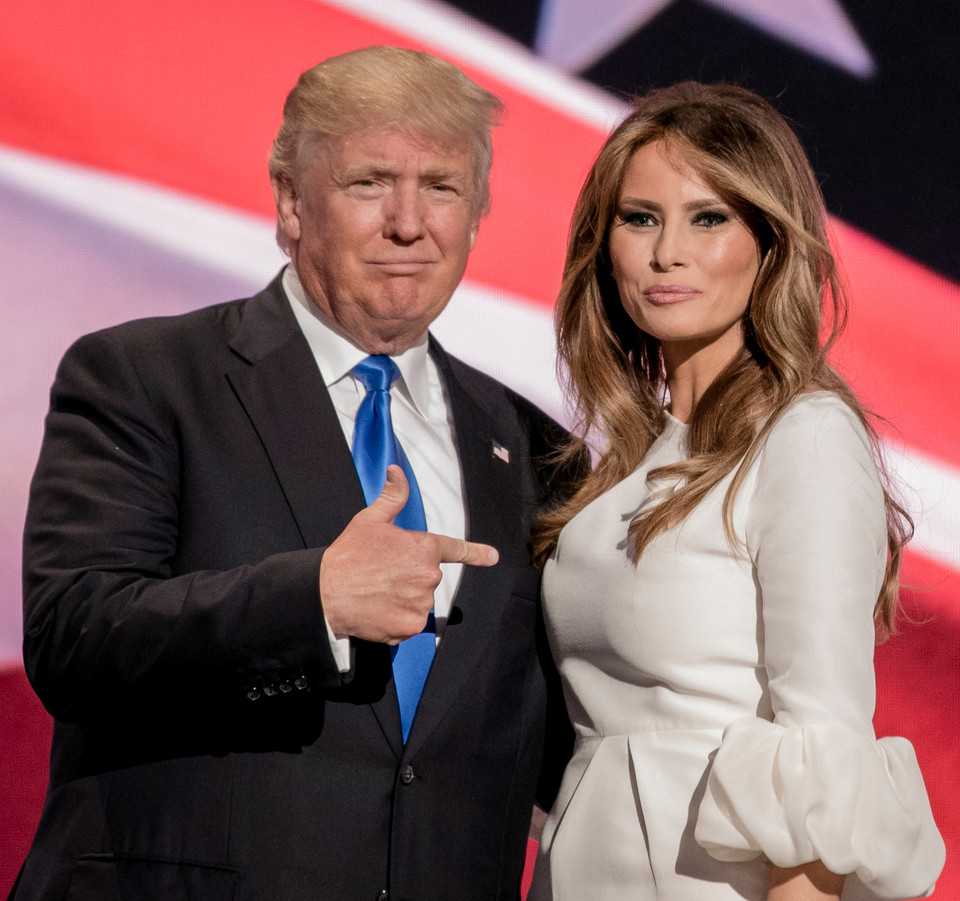 Melania Trump (na zdjęciu z mężem, Donaldem Trumpem)