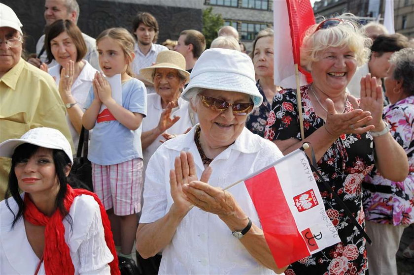 Bójka na wiecu Kaczyńskiego!