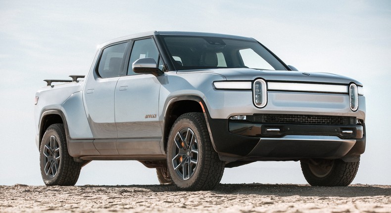 The Rivian R1T pickup.
