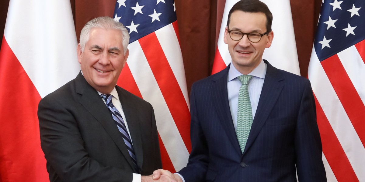 Sekretarz stanu USA Rex Tillerson spotkał się w Warszawie z premierem Mateuszem Morawieckim