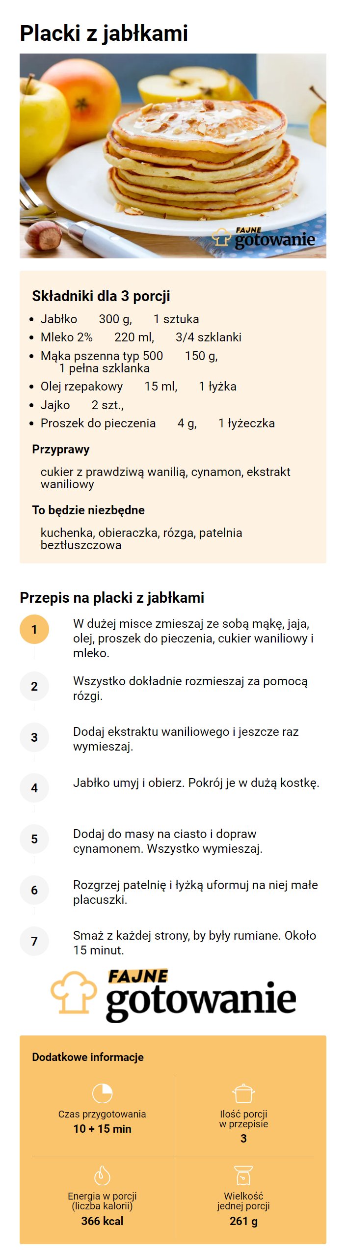 Placki z jabłkami