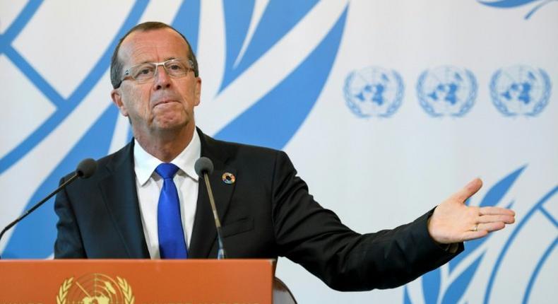 United Nations special envoy on Libya Martin Kobler, seen in September 2016, called fighting in Tripoli's residential areas unacceptable