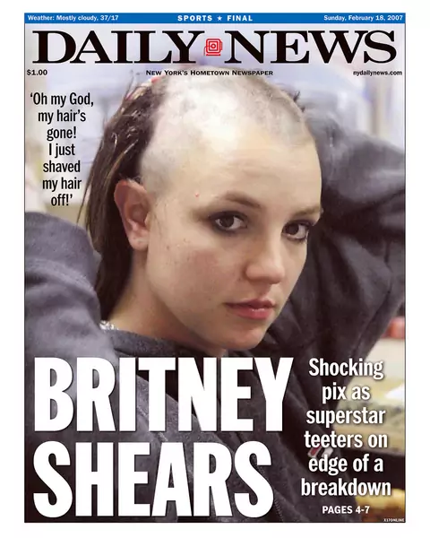 Fakt, że Britney Spears zgoliła włosy był szokiem
