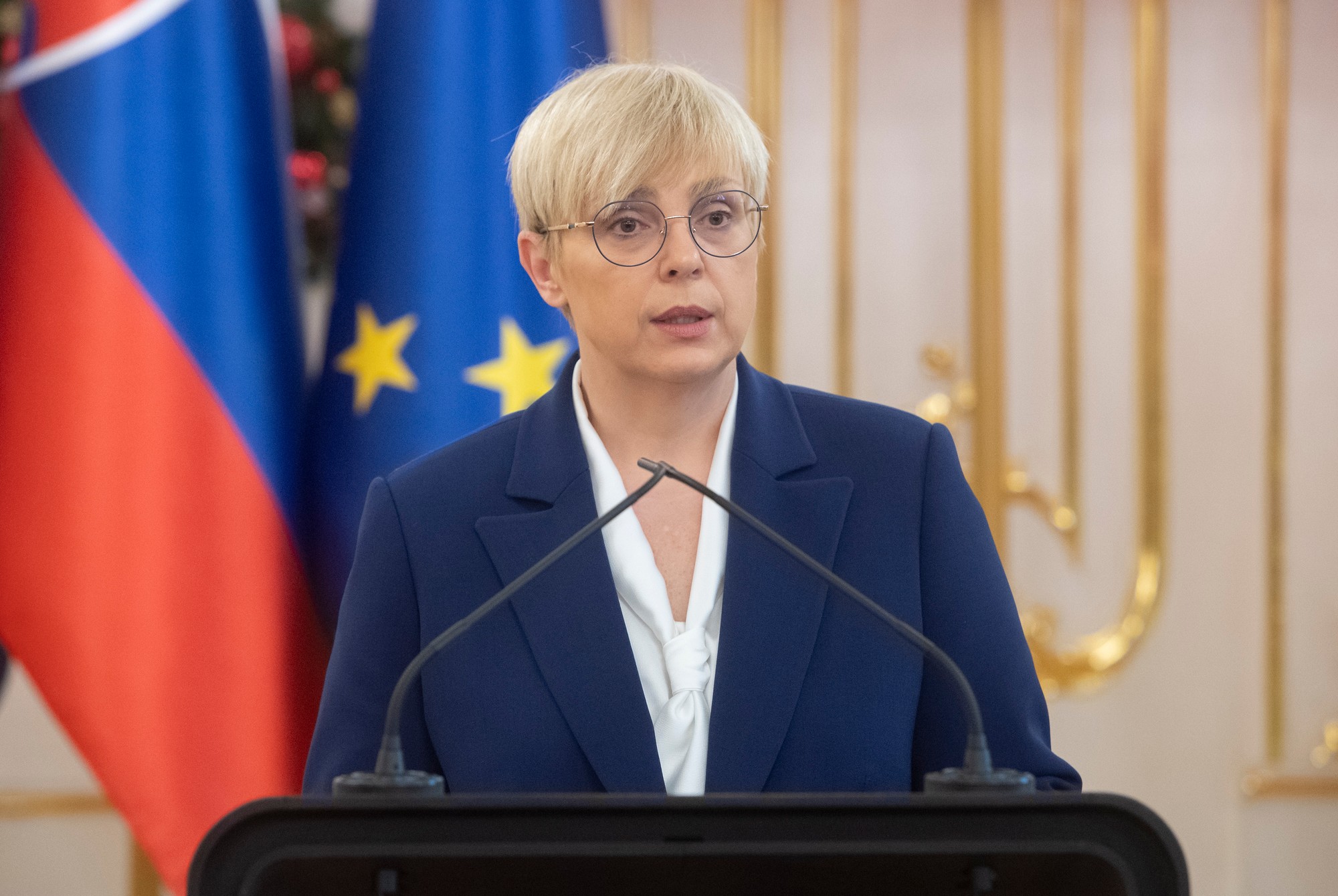 Slovinská prezidentka Nataša Pircová Musarová. 