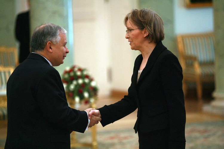 Ewa Kopacz i Lech Kaczyński