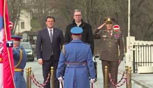 Aleksandar Vučić na smotri vojske