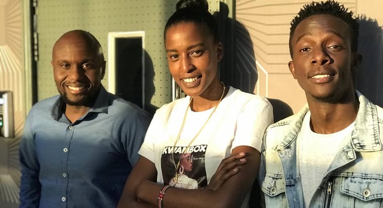 Kerry Martin, Kwambox and Mike Wachira. Sheila Kwamboka lands new job at Vybez radio days after quitting Homeboyz Radio