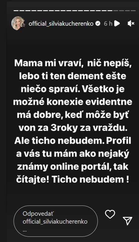 Silvia pri tejto téme nemohla zostať ticho. 
