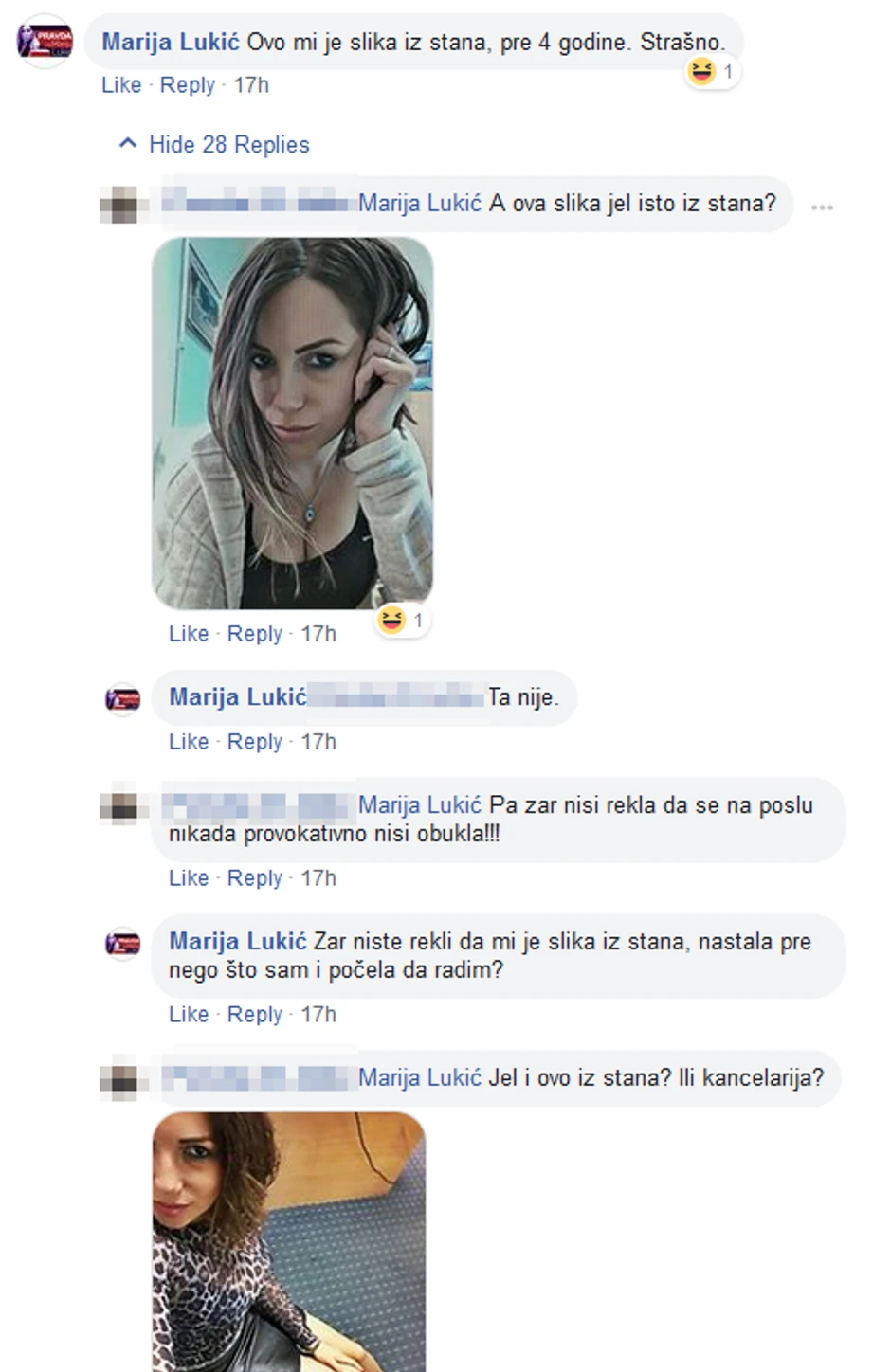 Komentari podrške Jutki na društvenim mrežama