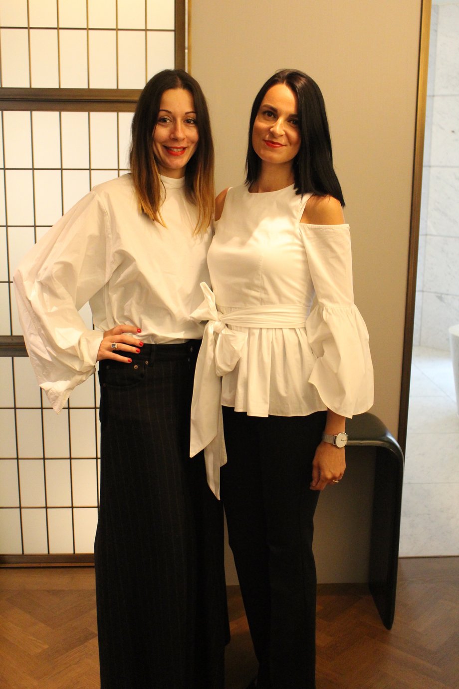 Private shoppers Mari Solazzo and Indre Dauniene.