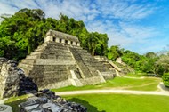 Mayan Ruins Of Palenque Against Sky