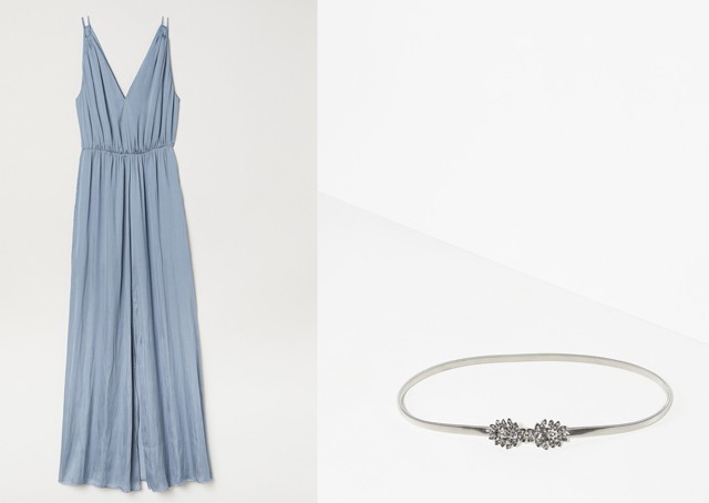 Gumírozott maxi ruha H&M 9990 FtKöves öv PARFOIS 3995 Ft