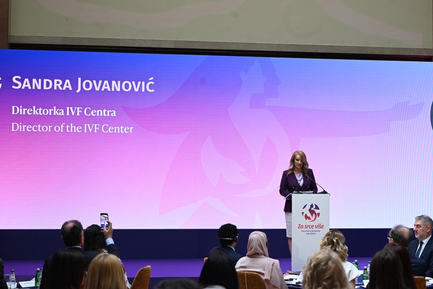 Pitanje fertiliteta nije samo pitanje jedne osobe, jednog para, porodice, niti samo medicinsko pitanje, već društva u celini, istakla je Sandra Jovanović