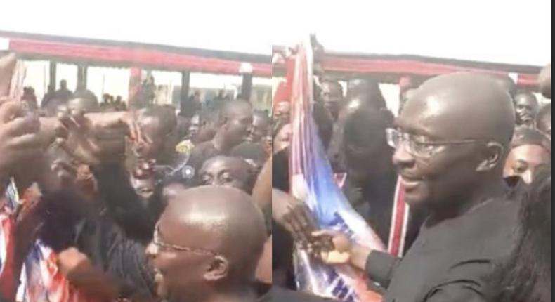 Bawumia turns funeral to rally grounds as fans enthusiastically mob him