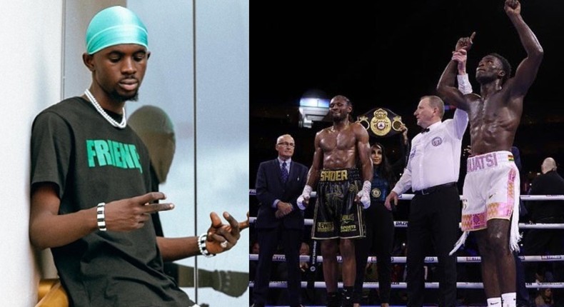 Video: Black Sherif’s ‘Kwaku the Traveller’ plays at O2 Arena during boxing bout