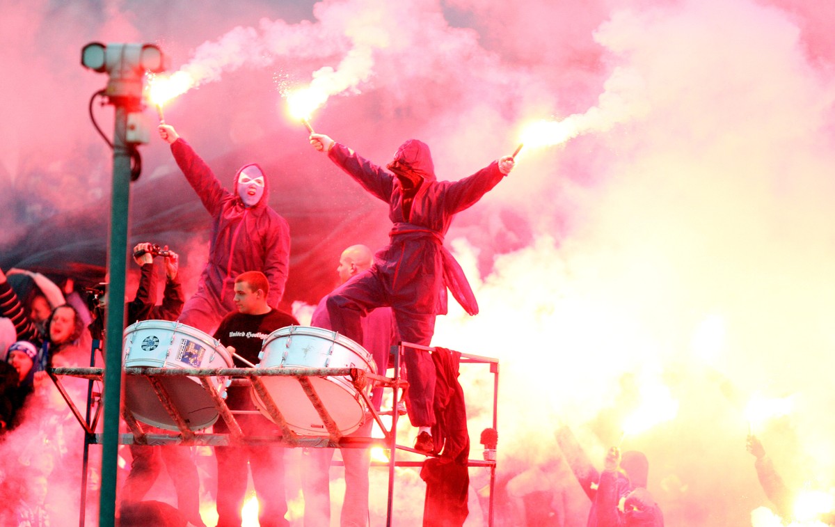 Polscy kibole w akcji