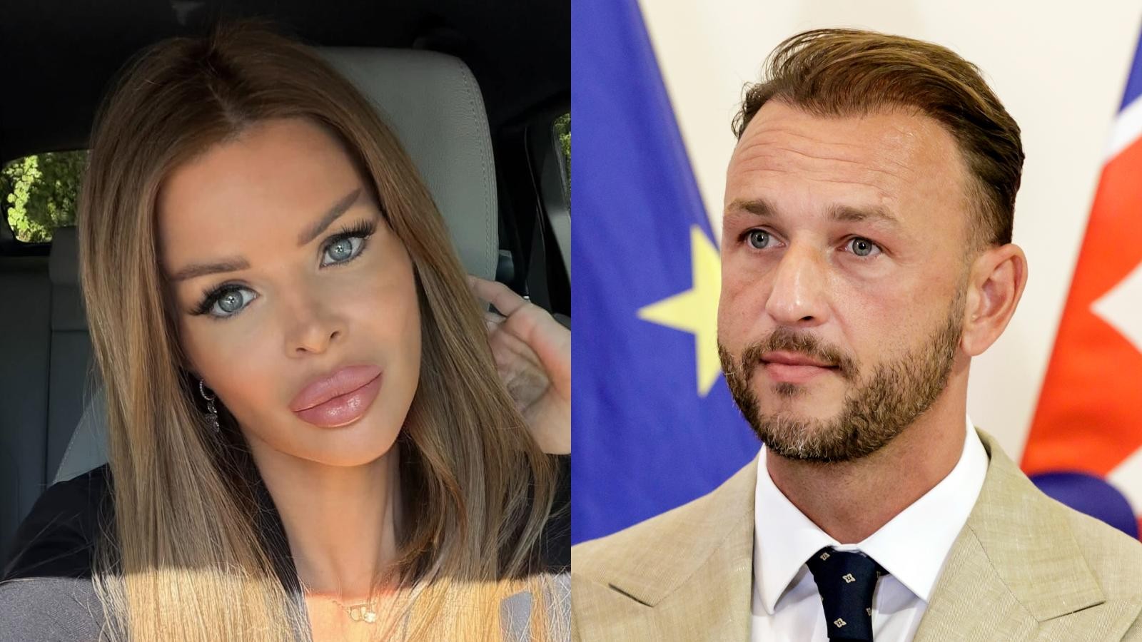 Silvia Kucherenko a minister vnútra Matúš Šutaj Eštok.
