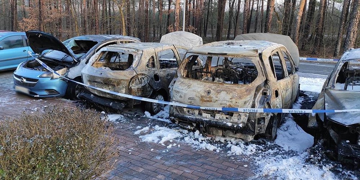 Podpalacz działał kilka miesięcy. W sumie spalił 11 samochodów