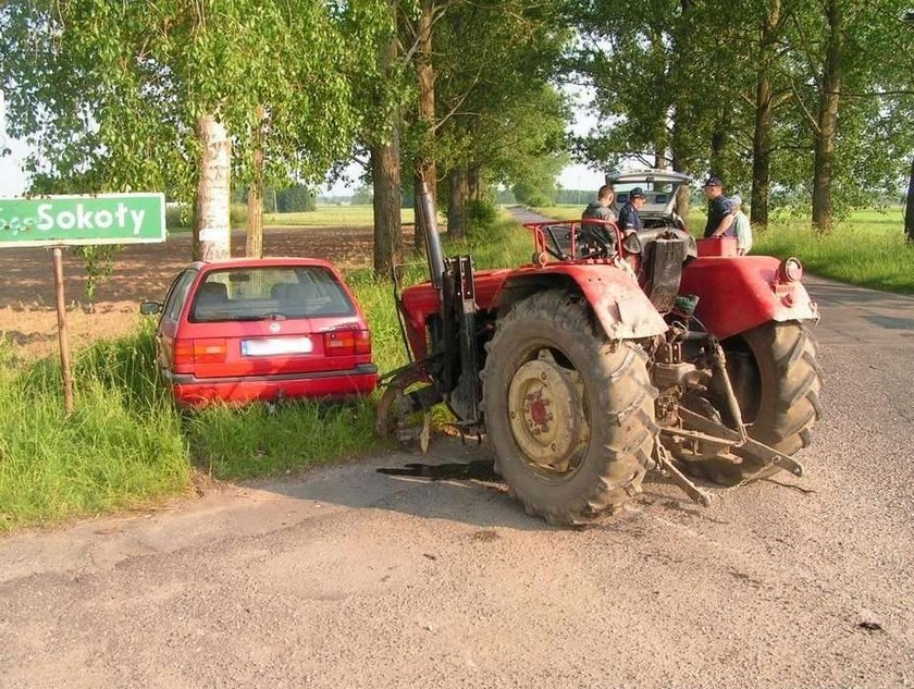 ciągnik, wypadek