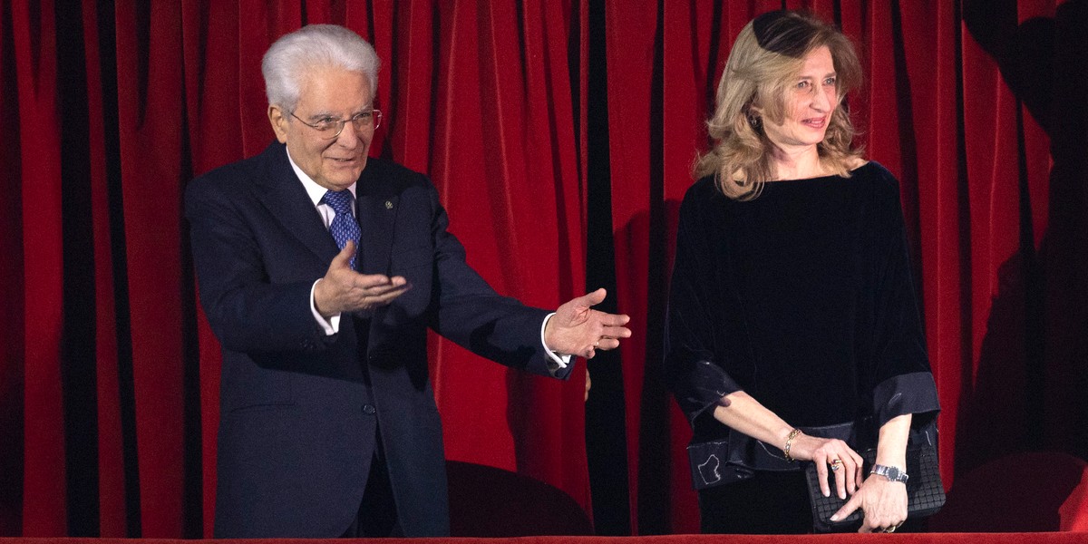 Sergio Mattarella z córką Laura.